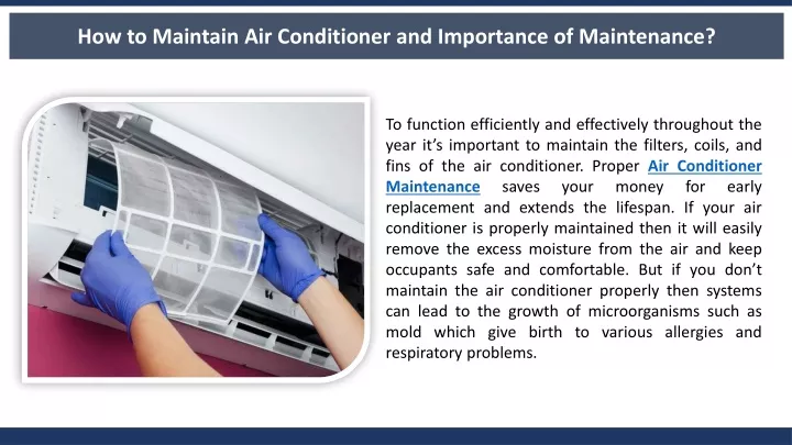 how to maintain air conditioner and importance