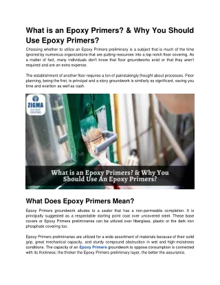 What is an Epoxy Primers_ & Why You Should Use An Epoxy Primers.