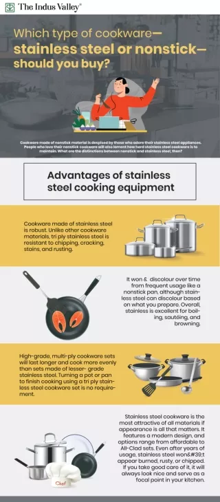 Which type of cookware—stainless steel or nonstick—should you buy?