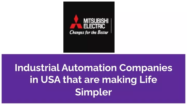 industrial automation companies in usa that