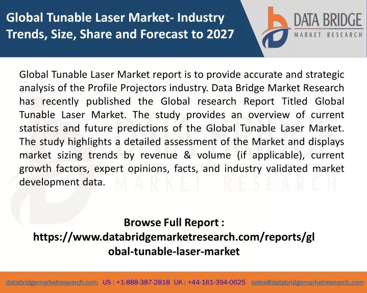 global tunable laser market industry trends size