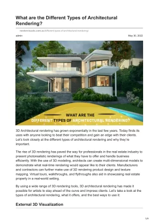 what are the different types of architectural