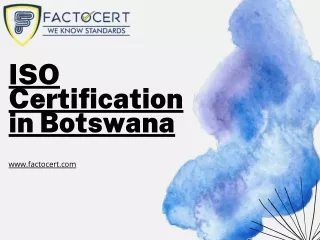ISO Certification in Botswana