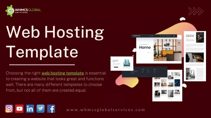 web hosting template