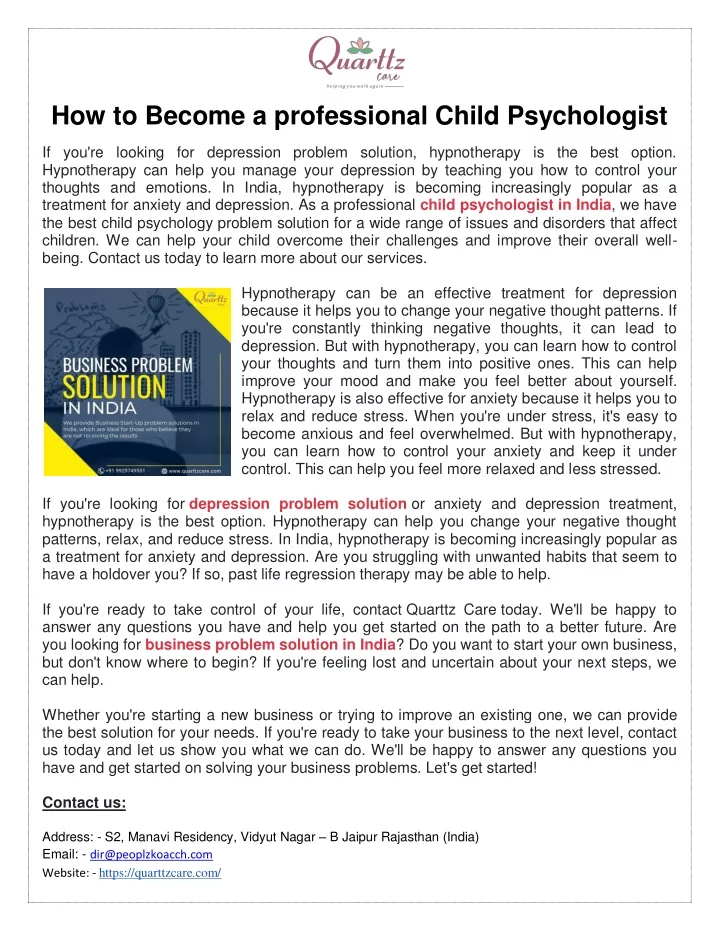 how to become a professional child psychologist