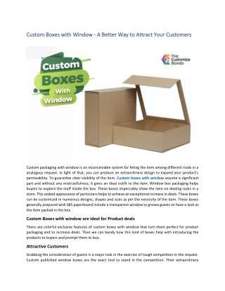 custom boxes with window custom boxes with window