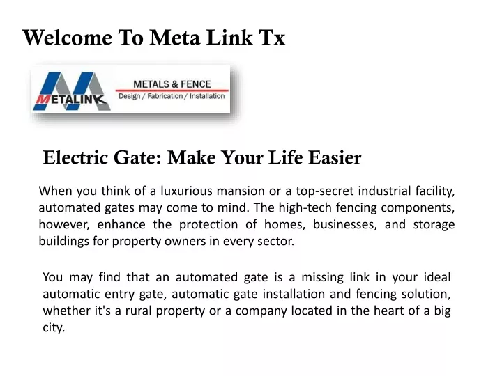 welcome to meta link tx