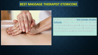Best Massage Therapist Etobicoke