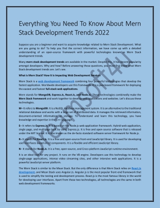 everything you need to know about mern stack