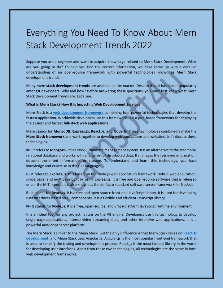 PPT - Everything You Need To Know About Mern Stack Development Trends ...