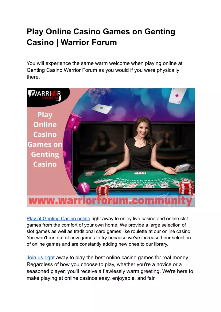 play online casino games on genting casino