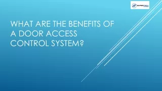 what are the benefits of a door access control system