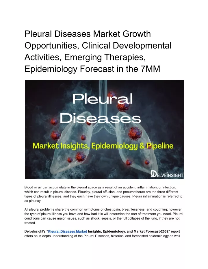 pleural diseases market growth opportunities