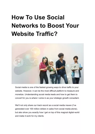 How to Increase Website Traffic with Social Media