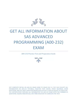 get all information about sas advanced