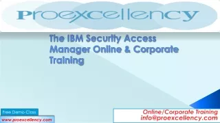 ISAM/ITAM  online Training By Proexcellency.