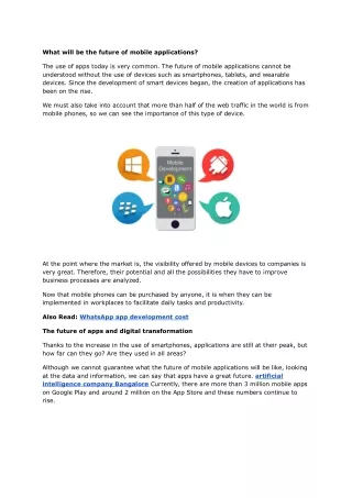 what will be the future of mobile applications