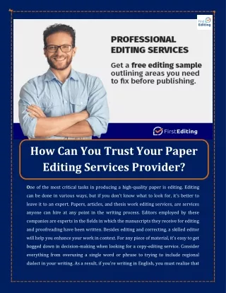 how can you trust your paper editing services