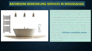 Bathroom Remodeling Services in Mississauga