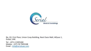 Best Blinds in Dubai | Serial Blinds & Furnishings