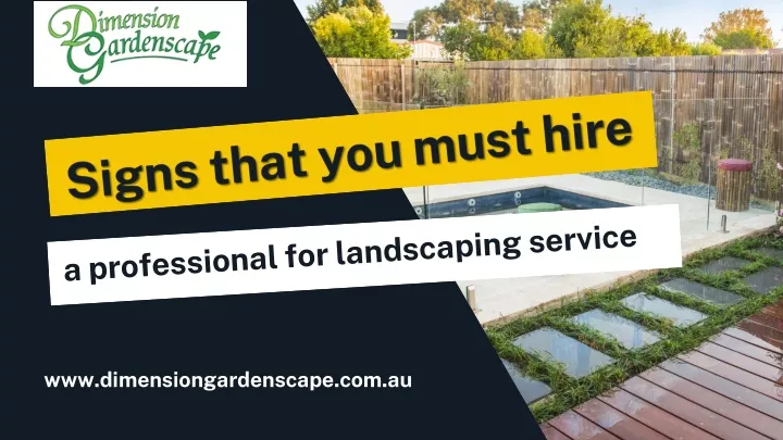 a professional for landscaping service