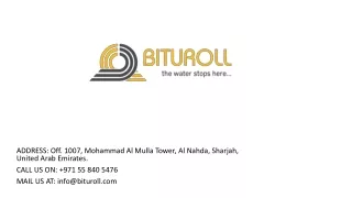 Bitumen Membrane | Bituroll the water stops here