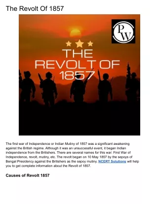 the revolt of 1857