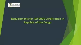 requirements for iso 9001 certification in republic of the congo