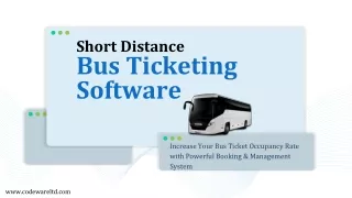Short Distance Bus Ticketing Software | Online Bus Reservation System