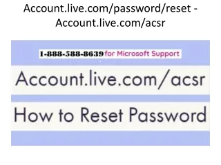 Account.live.com/acsr | account.live.com/password/reset