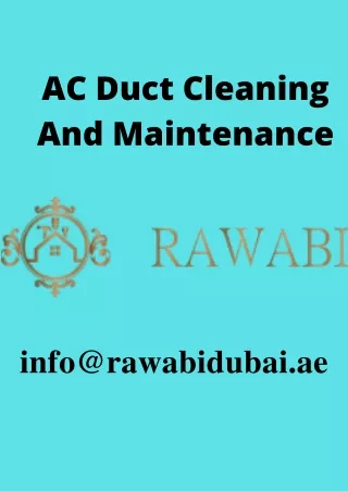 AC Duct Cleaning and Maintenance