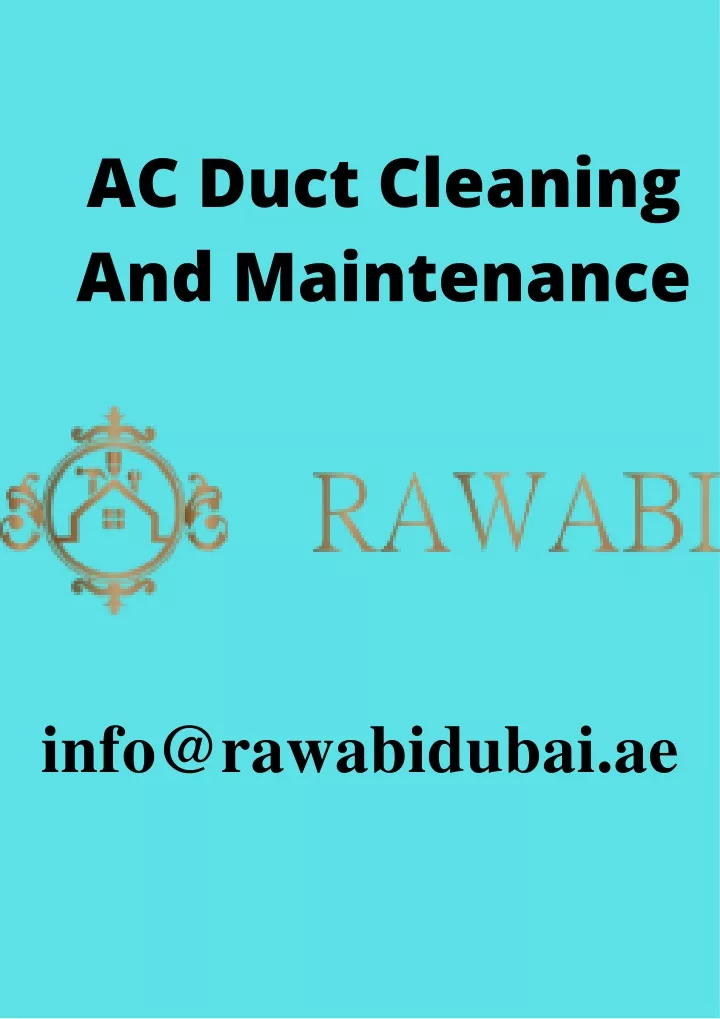 ac duct cleaning and maintenance