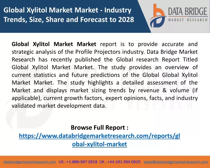 global xylitol market market industry trends size