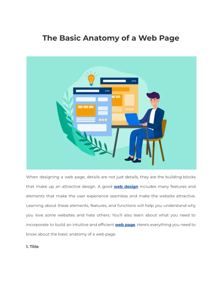 the basic anatomy of a web page