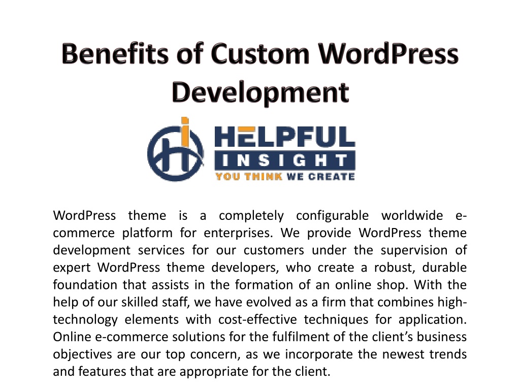 PPT - Benefits of Custom WordPress Development PowerPoint Presentation ...