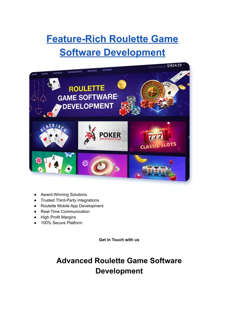 feature rich roulette game software development