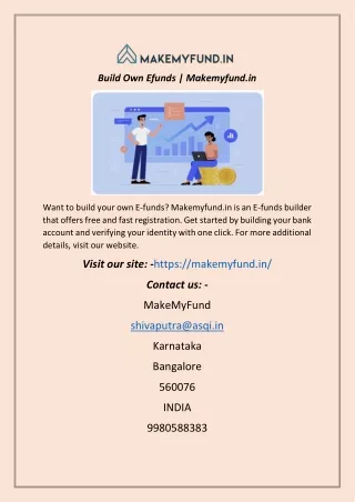 build own efunds makemyfund in