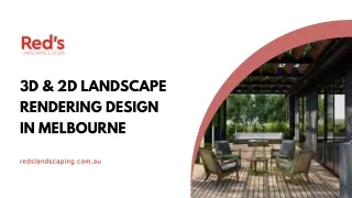 3d 2d landscape rendering design in melbourne