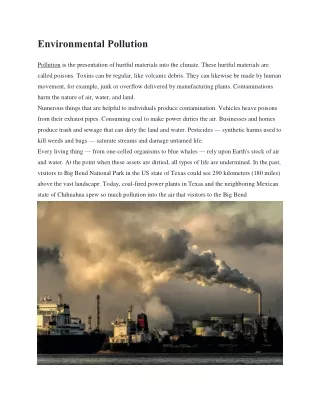 environmental pollution
