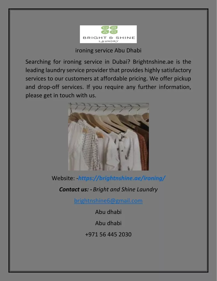 ironing service abu dhabi