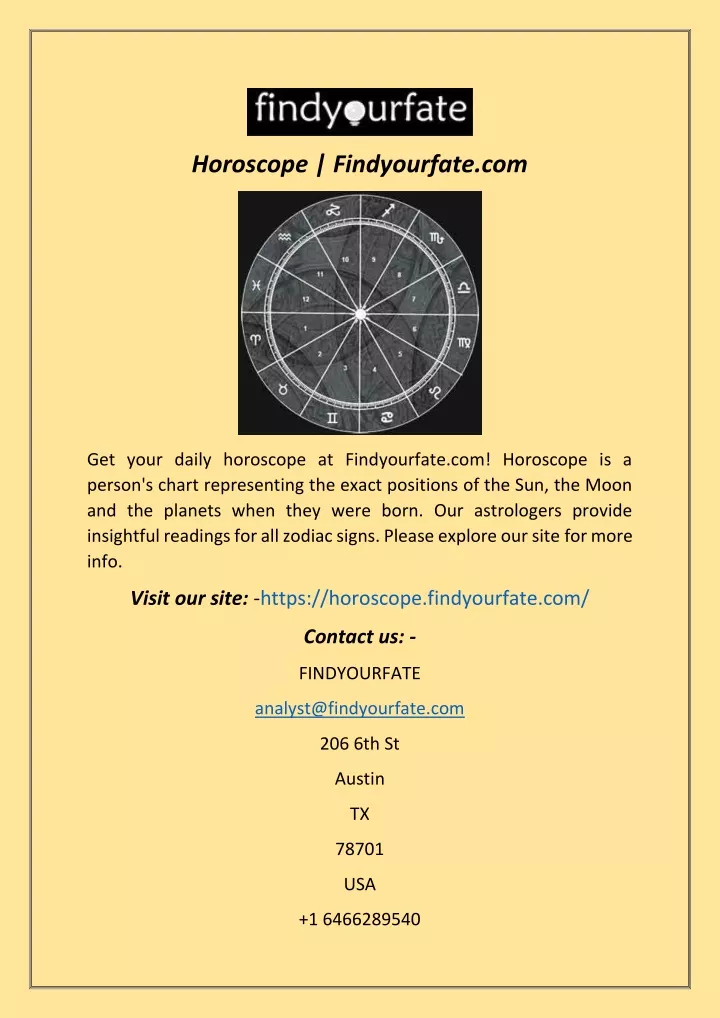 horoscope findyourfate com