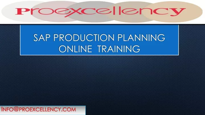 sap production planning online training