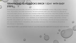 terminating quickbooks error 15241 with easy steps