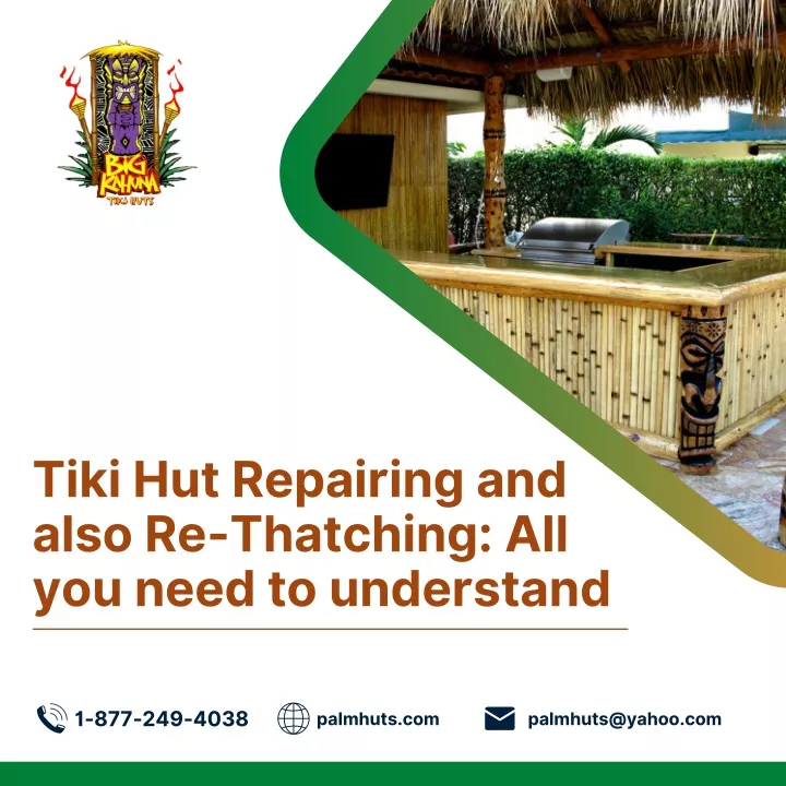 tiki hut repairing and also re thatching