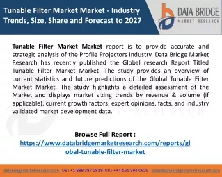 tunable filter market market industry trends size