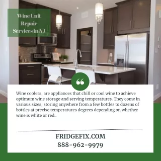 wine unit repair services in nj