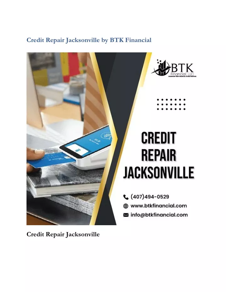 credit repair jacksonville by btk financial