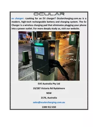 Ev Charger  Ocularcharging.com.au