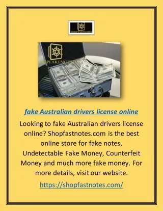 fake Australian drivers license online | shopfastnotes.com