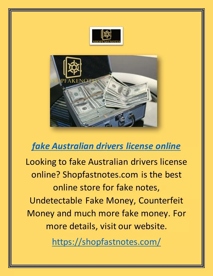 fake australian drivers license online